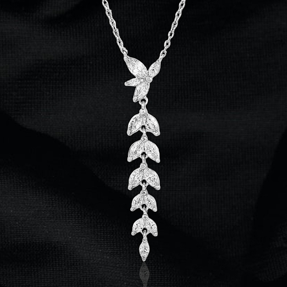 Montana Silversmiths Woodbine Falls Cz Crystal Necklace - Retail $50 - New!